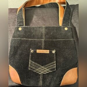 Gasoline Courderoy And Leather Vintage Y2K Purse